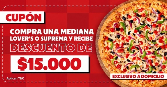 Bono de $15.000 en Pizzas